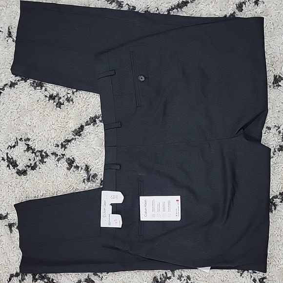 Calvin Klein Men’s Slim Fit Dress Pants Charcoal 38x30 Tailored Workwear - Picture 2 of 4